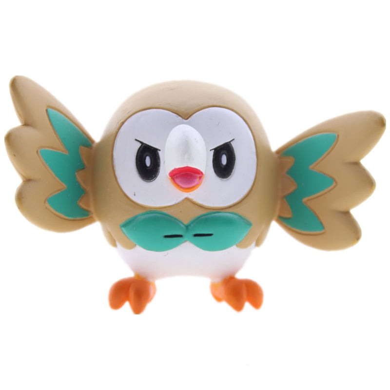 Figurine Rowlet Bauz - 4 cm Type Plante/Volant