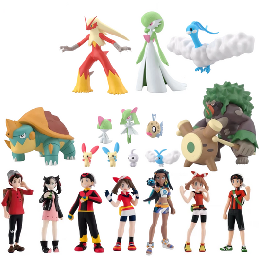 Figurines Pokémon avec Entraîneurs - Collection Évolutive et Motivante