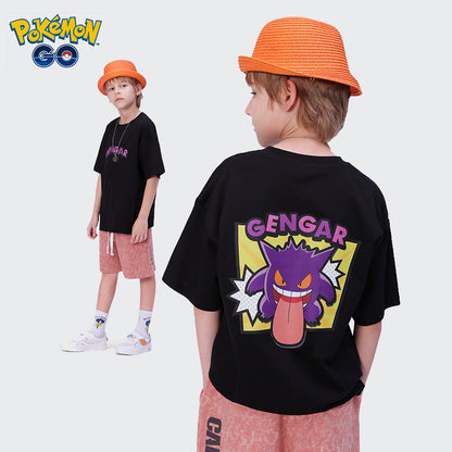 T-shirt d'été pour enfants Gengar - Style Pokémon amusant !