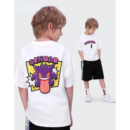 T-shirt d'été pour enfants Gengar - Style Pokémon amusant !