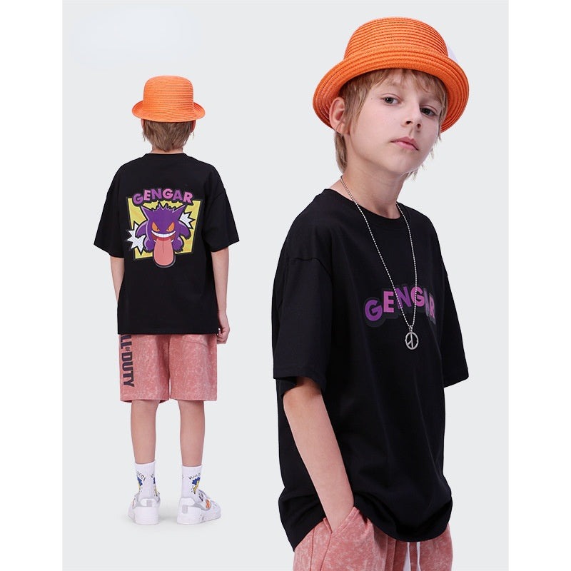 T-shirt d'été pour enfants Gengar - Style Pokémon amusant !