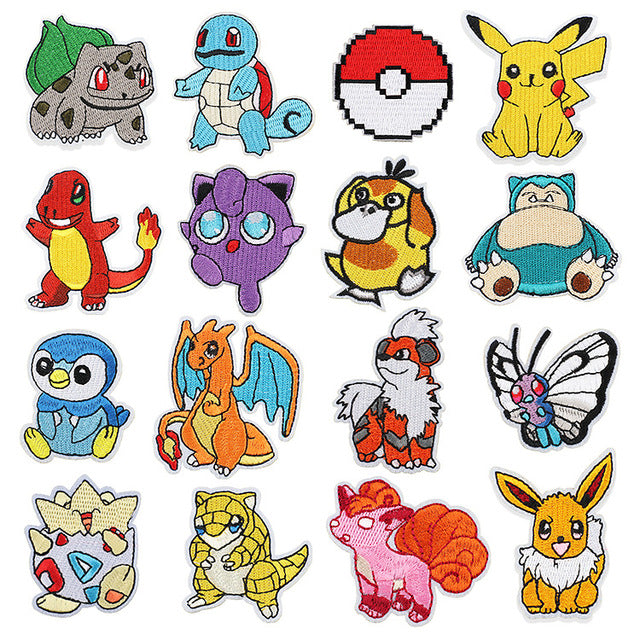 16 Stk. Pokémon Stoff-Patches zum Aufnähen kaufen