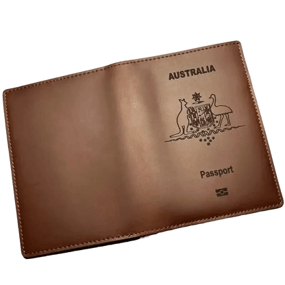 Protège passeport Australien (En cuir véritable) - Passeport Cases