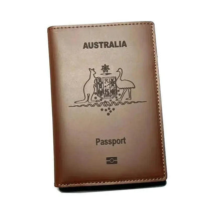 Protège passeport Australien (En cuir véritable) - Passeport Cases