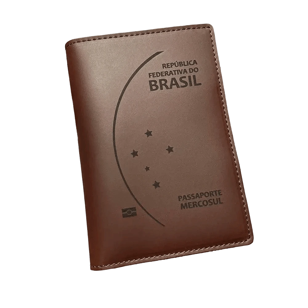 Protège passeport Brésilien (En cuir véritable) - Passeport Cases