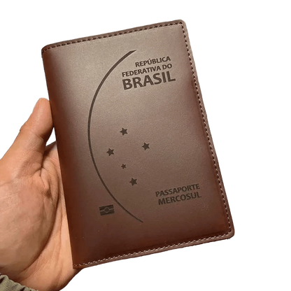 Protège passeport Brésilien (En cuir véritable) - Passeport Cases