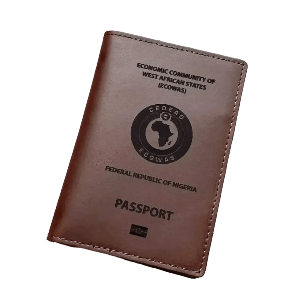 Protège passeport Nigérian (En cuir véritable) - Passeport Cases