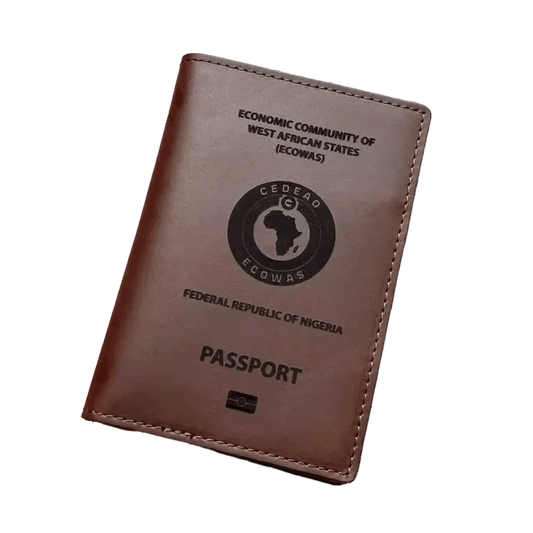 Protège passeport Nigérian (En cuir véritable) - Passeport Cases