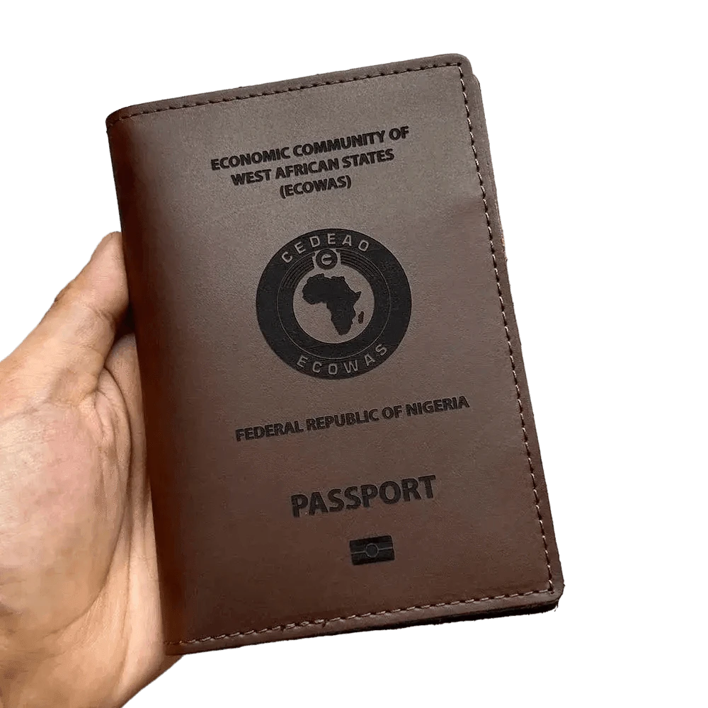 Protège passeport Nigérian (En cuir véritable) - Passeport Cases