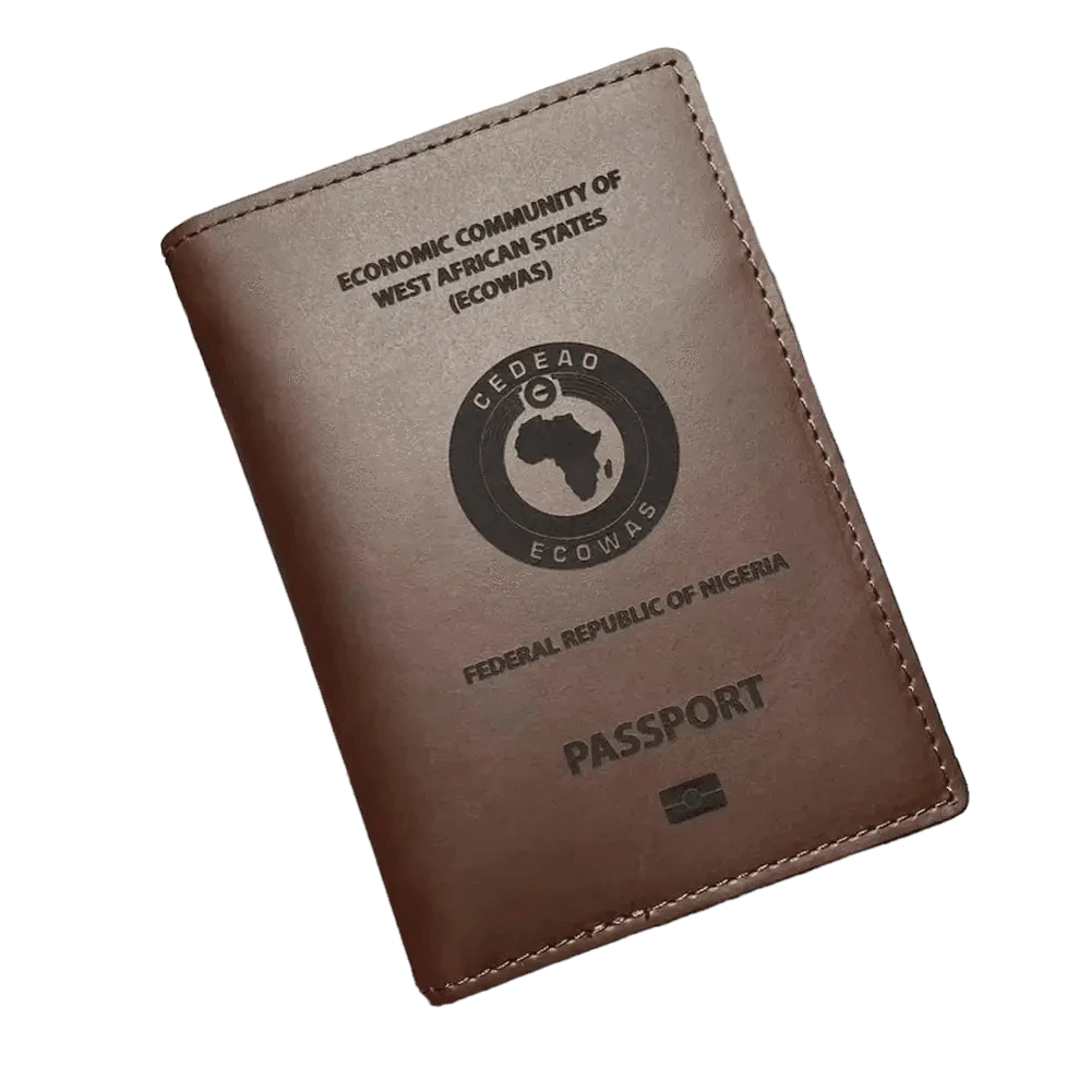 Protège passeport Nigérian (En cuir véritable) - Passeport Cases