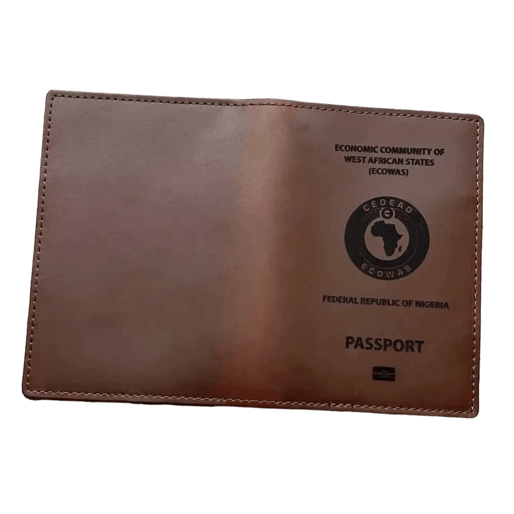 Protège passeport Nigérian (En cuir véritable) - Passeport Cases