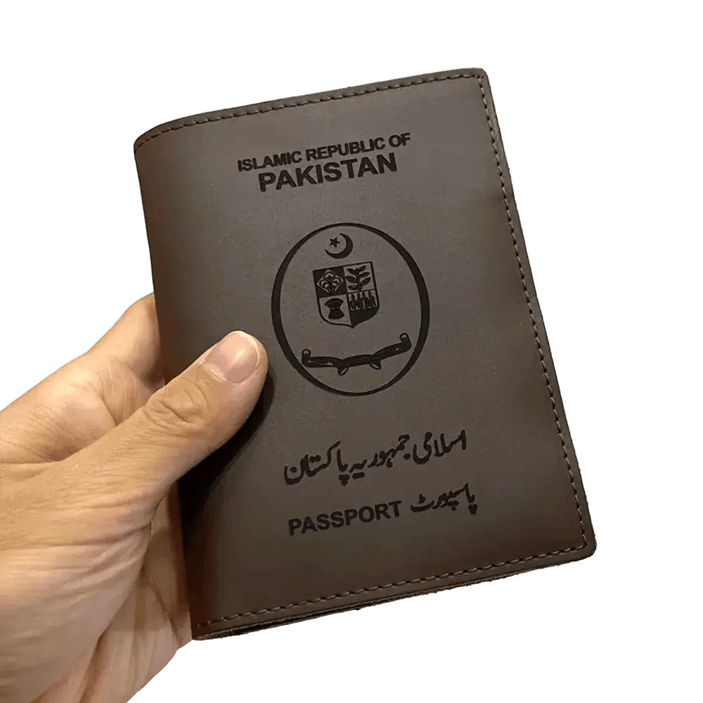 Protège-Passeport en Cuir Véritable au Style Pakistanais - Passeport Cases