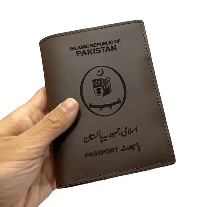 Protège-Passeport en Cuir Véritable au Style Pakistanais - Passeport Cases