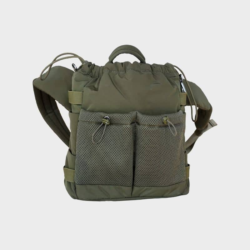 Sac de Promenade pour Chien avec Rangements Multiples - Vert Olive