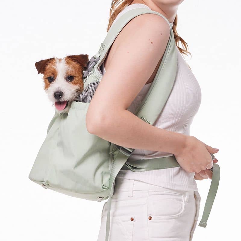 Sac à Dos et Ventral pour Chien - Transport Facile et Confortable - Vert Menthe