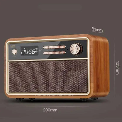 Radio Réveil Vintage Bois