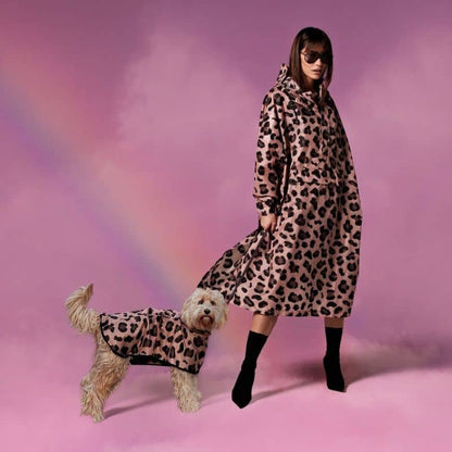 Unisex poncho regnrock - rosa panther