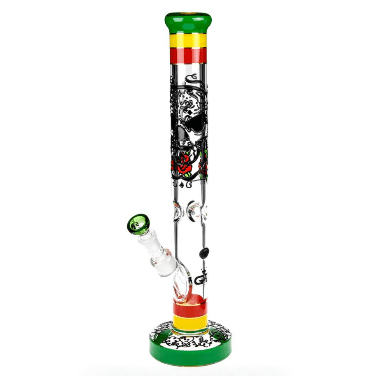 Pipe à eau Bang Grace Glass Rasta 48 cm - Design Élégant & Stabilité Optimale