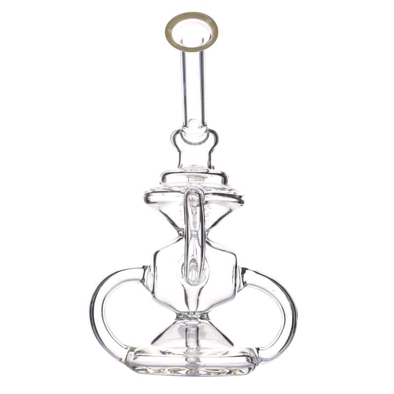 Rig en Verre Vortex 18 cm - Pipe à Eau Cyclonique et Élégante