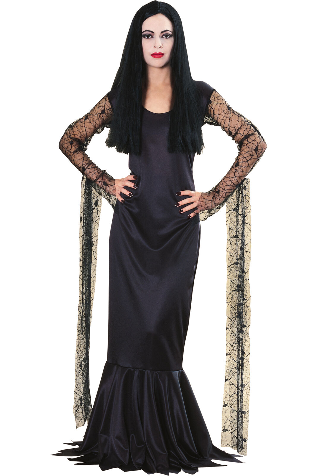 Costume Morticia Addams Élégant et Mystérieux