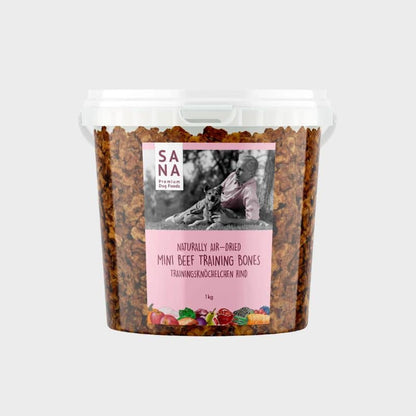 friandises naturelles pour l'éducation "training treats" pour chien en forme d'os mini bones boeuf Sanadog nouvelle marque Fresco