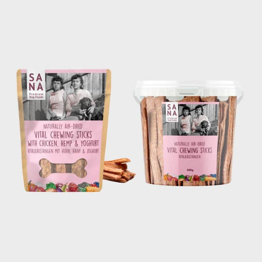 Natuurlijke tandheelkundige stokken voor honden - kip, hennep, yoghurt - orale hygiëne (150 g/500 g)