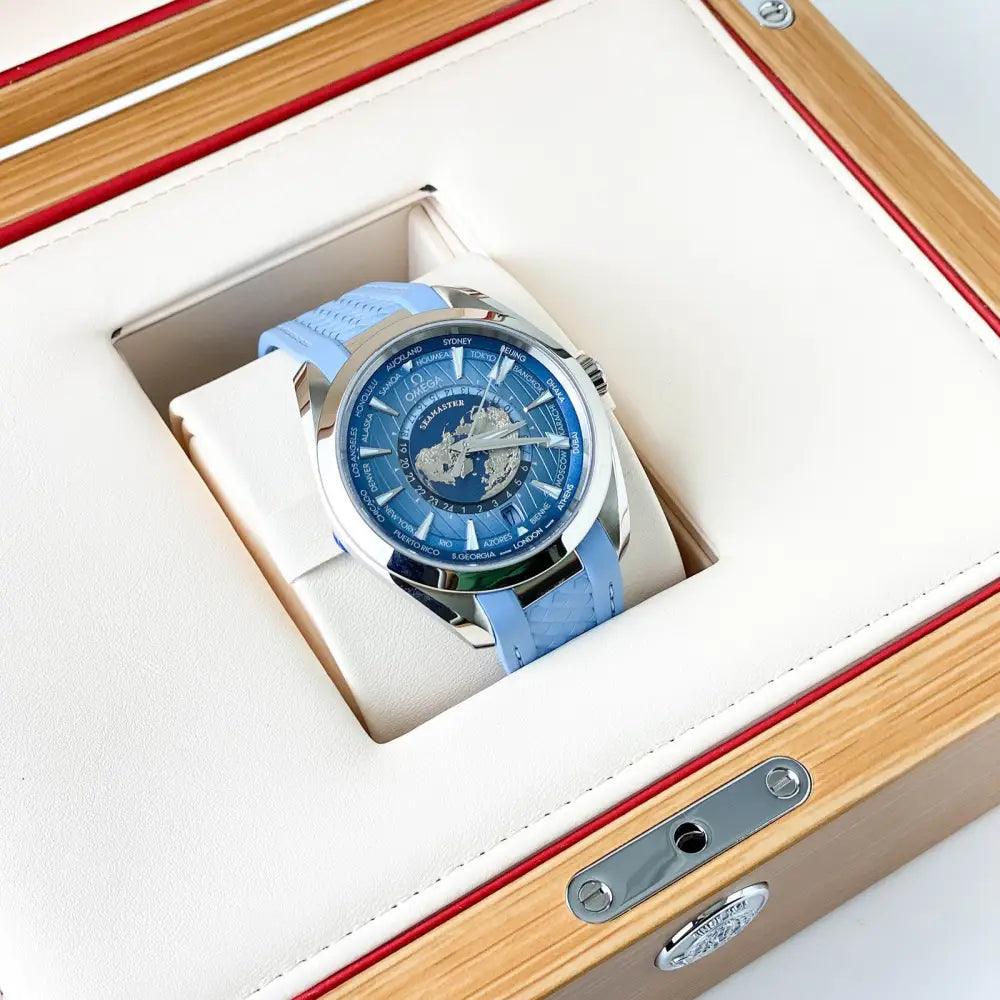 Seamaster Aqua Terra 150m GMT Summer Blue 75th - Passeport Cases