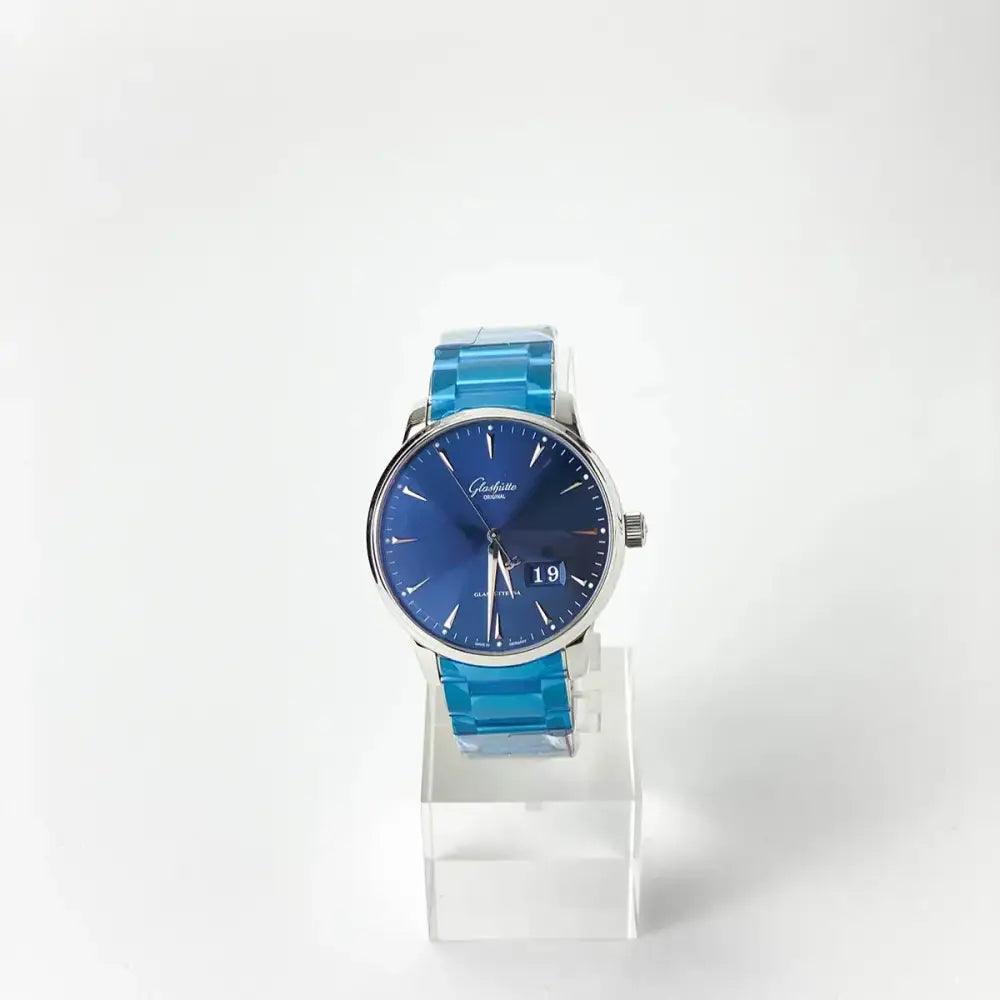 Senator Excellence Panorama Blue Dial 42mm - Passeport Cases