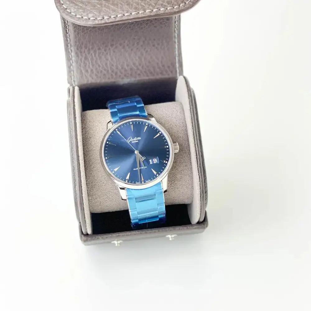 Senator Excellence Panorama Blue Dial 42mm - Passeport Cases