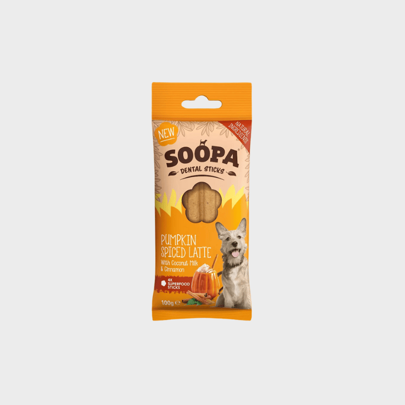 Dental Dental Sticks para perros - Latte con especias de calabaza (edición limitada)