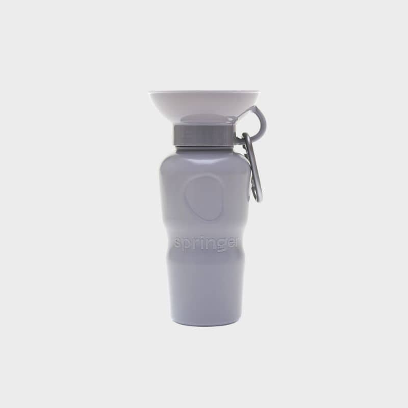 Gucca per cani portatili con serbatoio innovativo - grigio, 650 ml (taglia L)