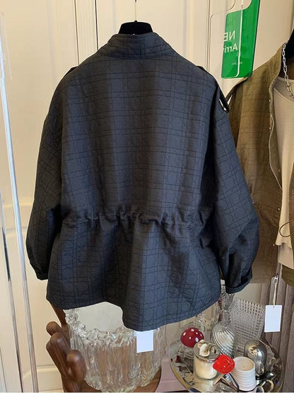 Veste Vintage Élégante en Coton et Polyester