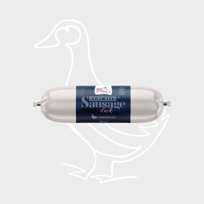 Saucisse de récompense pour chien format pâtée ferme de Syta Micha au canard