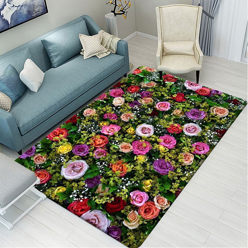 Tapis A Fleur Vintage