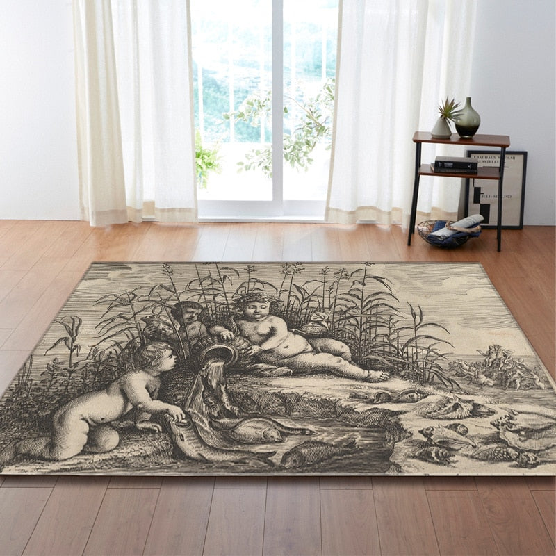 Tapis Art Vintage Rétro