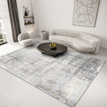 Tapis Vintage Élégant en Polyester avec Doublure Antidérapante