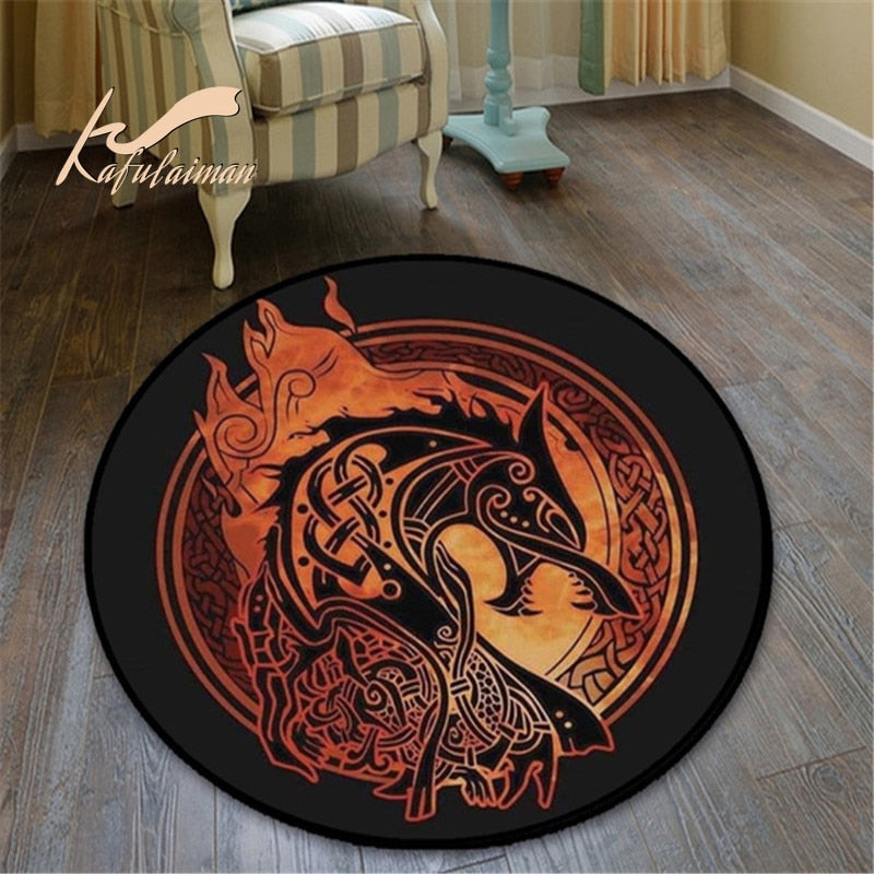 Tapis rond vintage