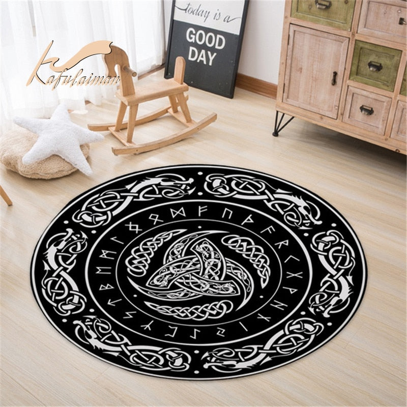 Tapis rond vintage