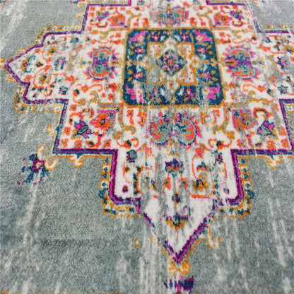 Tapis Salon Vintage Ethnique Marocain en Polyester