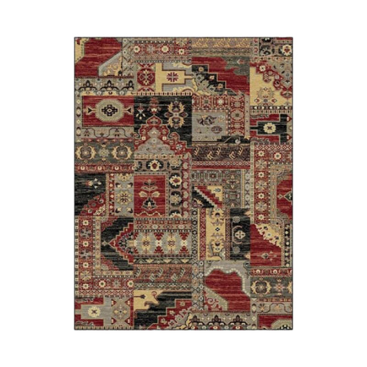 Tapis Vintage Antique aux Motifs Géométriques