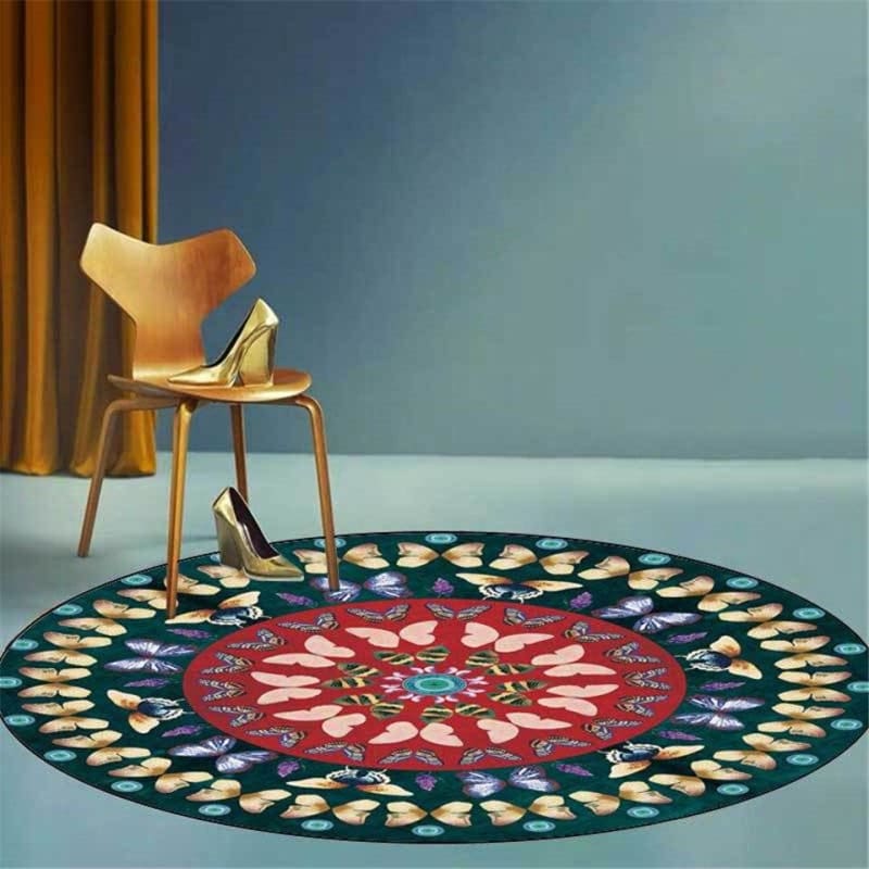 Tapis Vintage Déco Élégance Geometric & Papillon