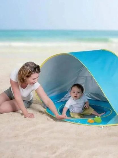 Tente de plage pour bébé bleu