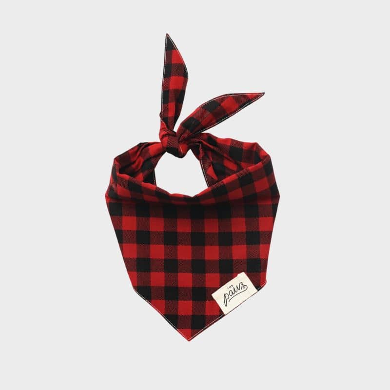 Bandana for dogs - Red Bucheron Tiles "Whiskey"