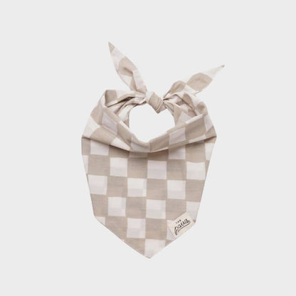 Bandana for dogs - Gray Checkmate "Checkers"