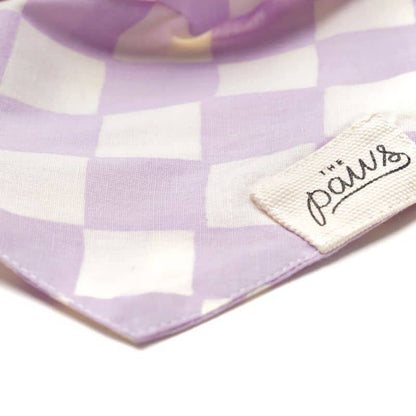 Bandana for Dogs - Mauve Checkmate "Bishop"