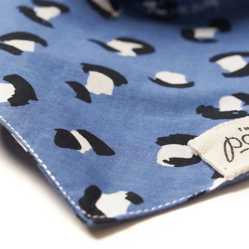 Blue Leopard Bandana for Dog - Trendy Cotton Accessory the Paws