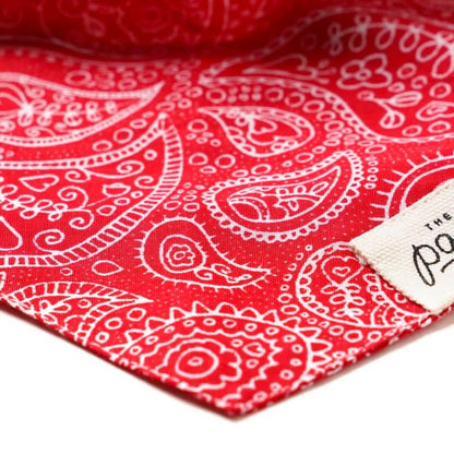 Red Cashmere Dog Bandana - "Rodeo" di The Paws