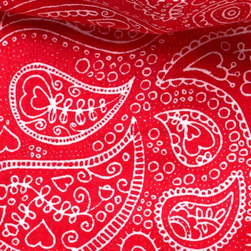 Red Cashmere Dog Bandana - "Rodeo" di The Paws