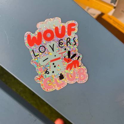 Glitter Sticker - The Wouf Lovers Club Paillettes 💖