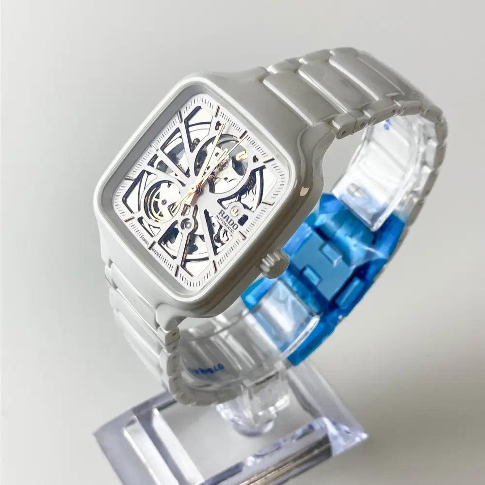 True Square Automatic Open Heart 38mm White - Passeport Cases